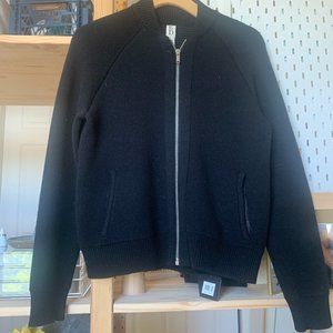 ED Wool Black Merino Wool Bomber